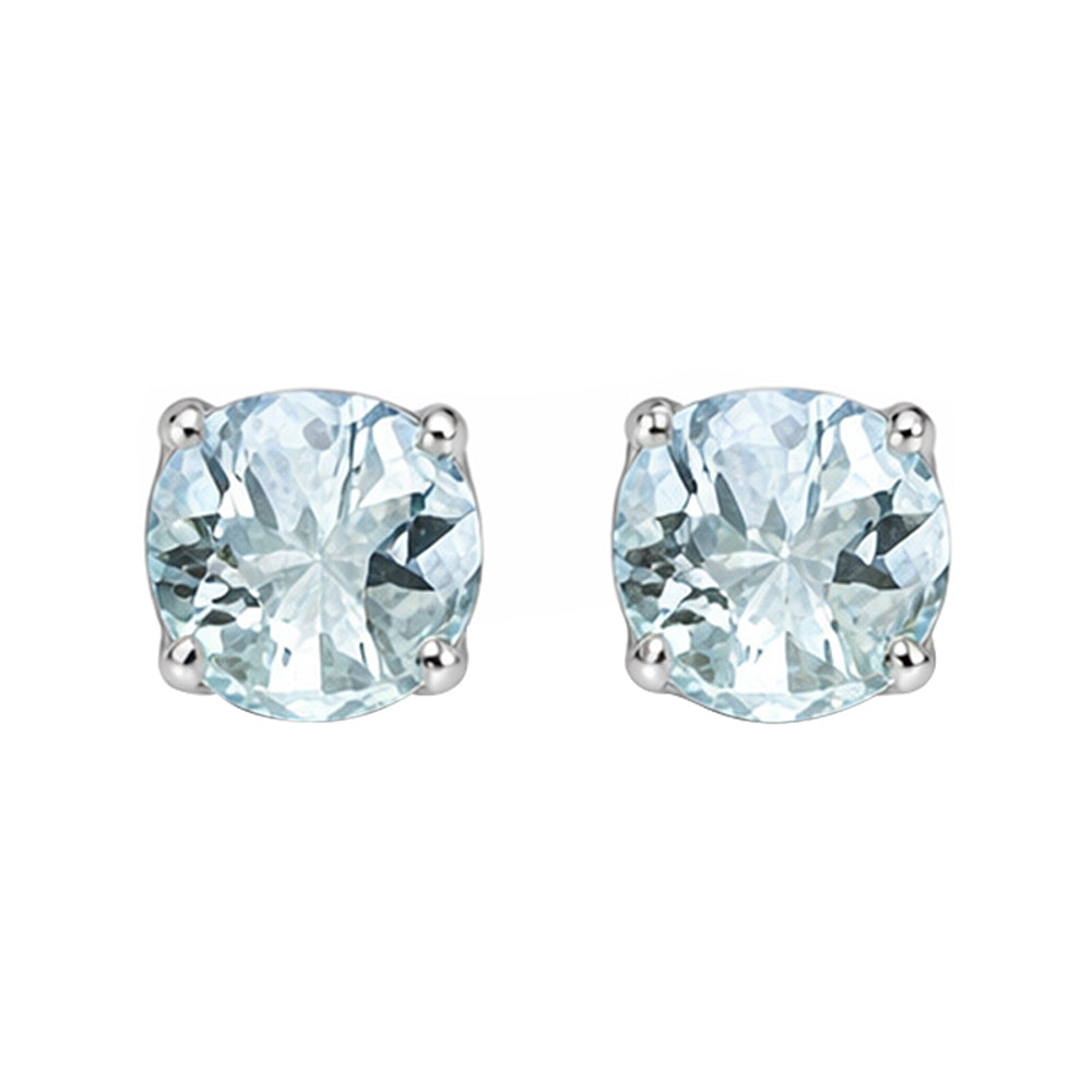 14Kt White Gold Syn Alexandrite 1/2Ctw Earring