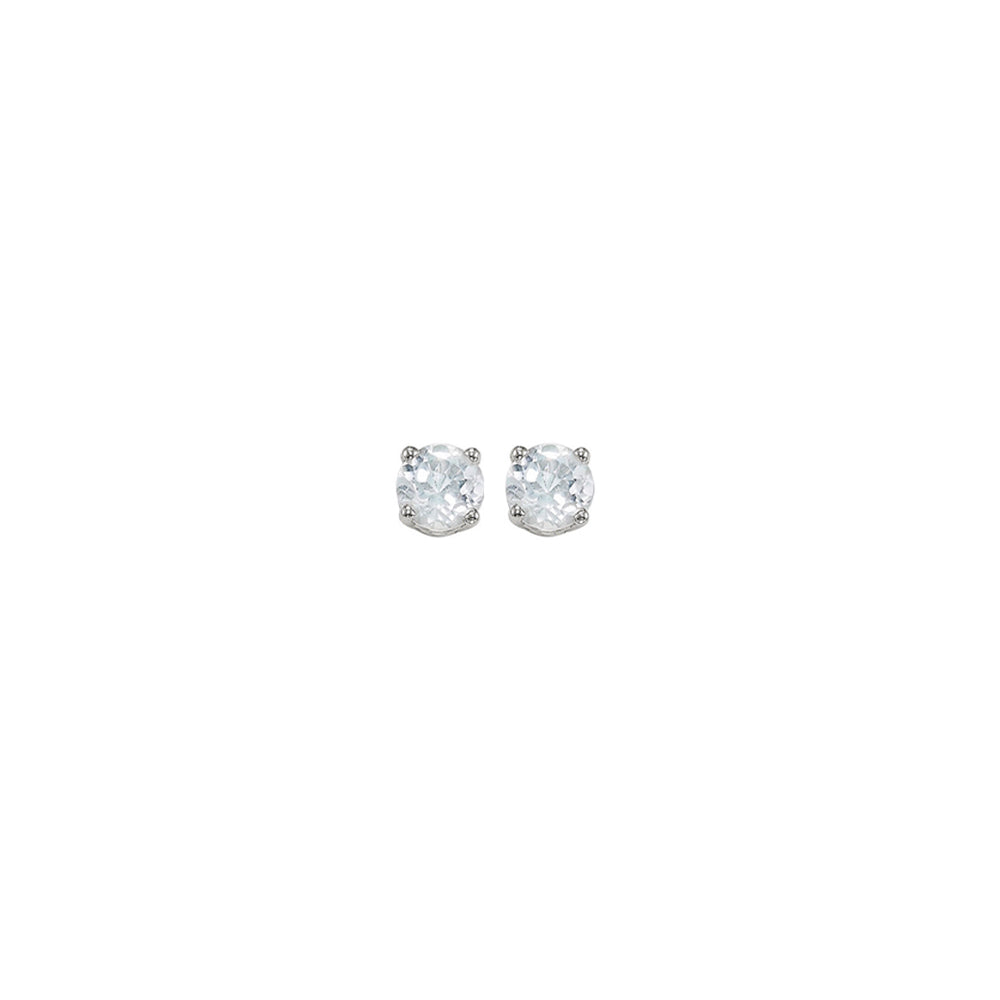 14Kt White Gold White Topaz 1/4Ctw Earring