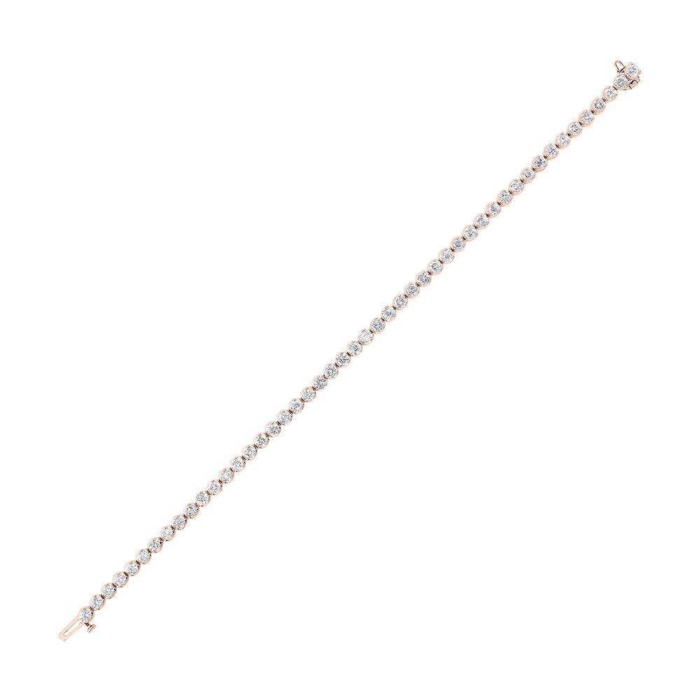 14Kt Rose Gold Diamond 5Ctw Bracelet
