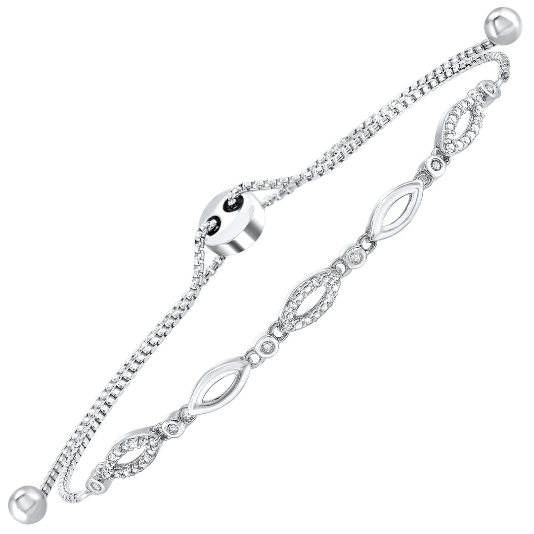 Silver Diamond 1/8Ctw Bracelet