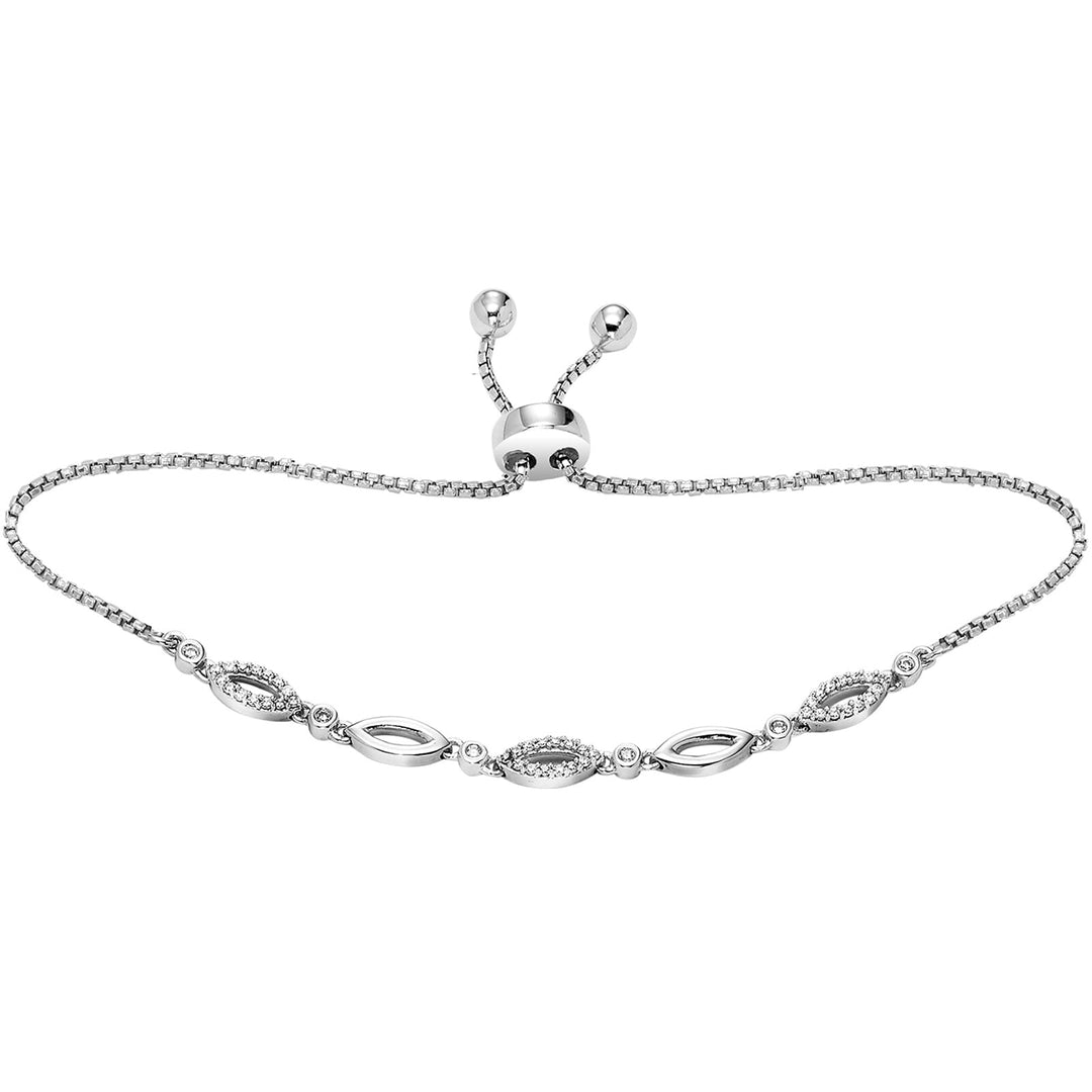 Silver Diamond 1/8Ctw Bracelet