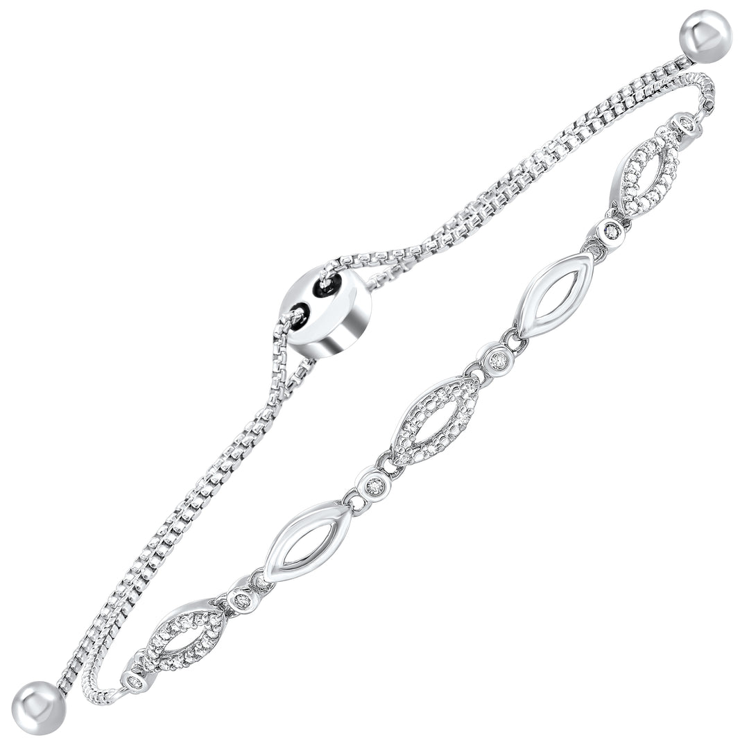 Silver Diamond 1/8Ctw Bracelet