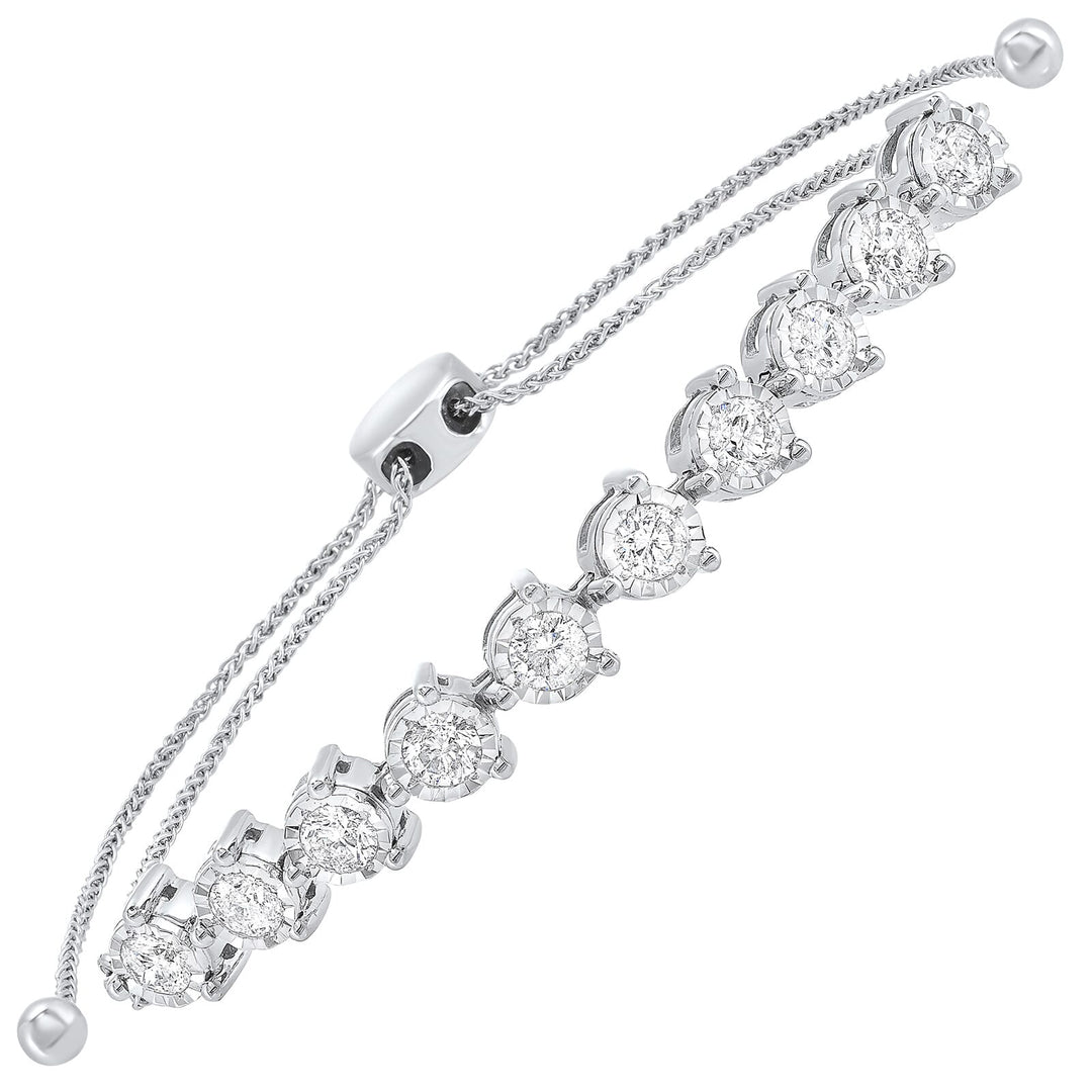 14Kt White Gold Diamond 1 1/2Ctw Bracelet