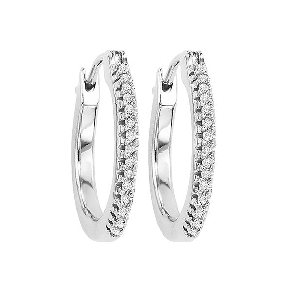 Silver Diamond 1/12Ctw Earring