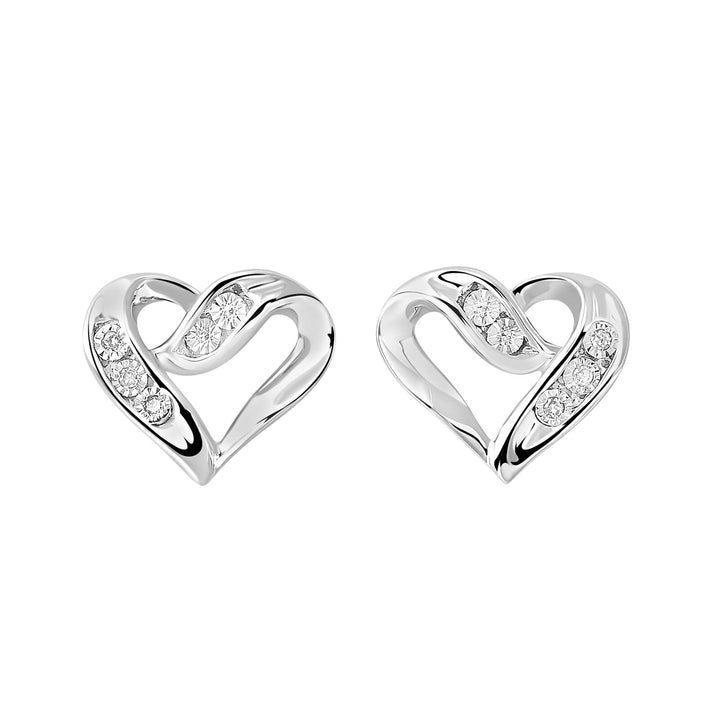 Silver Diamond 1/50Ctw Earring