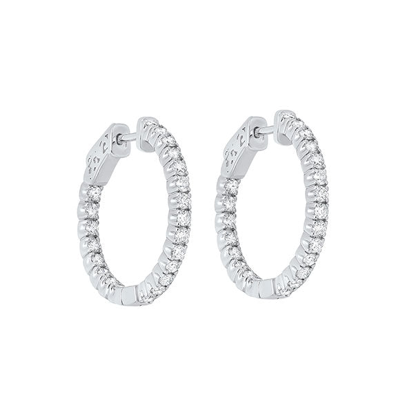 14Kt White Gold Diamond 1 1/2Ctw Earring