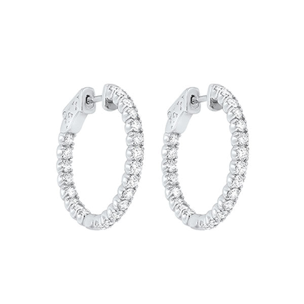 14Kt White Gold Diamond 2Ctw Earring