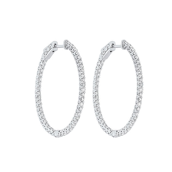 14Kt White Gold Diamond 2Ctw Earring