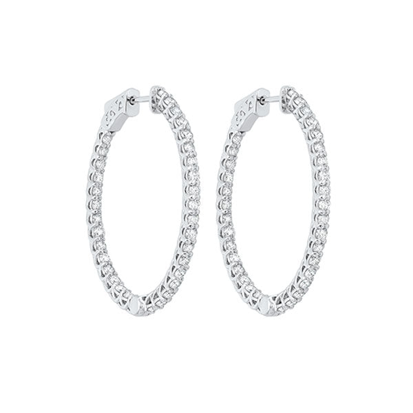 14Kt White Gold Diamond 3Ctw Earring