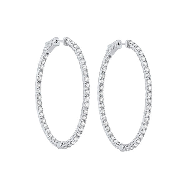 14Kt White Gold Diamond 5Ctw Earring