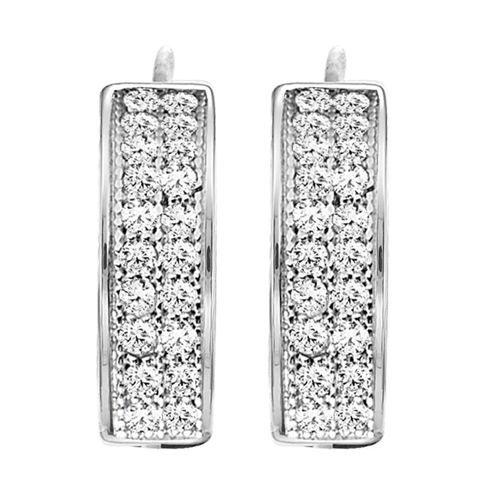 Silver Diamond 1/7Ctw Earring