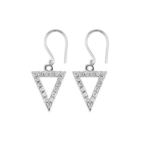 Silver Diamond 1/3Ctw Earring