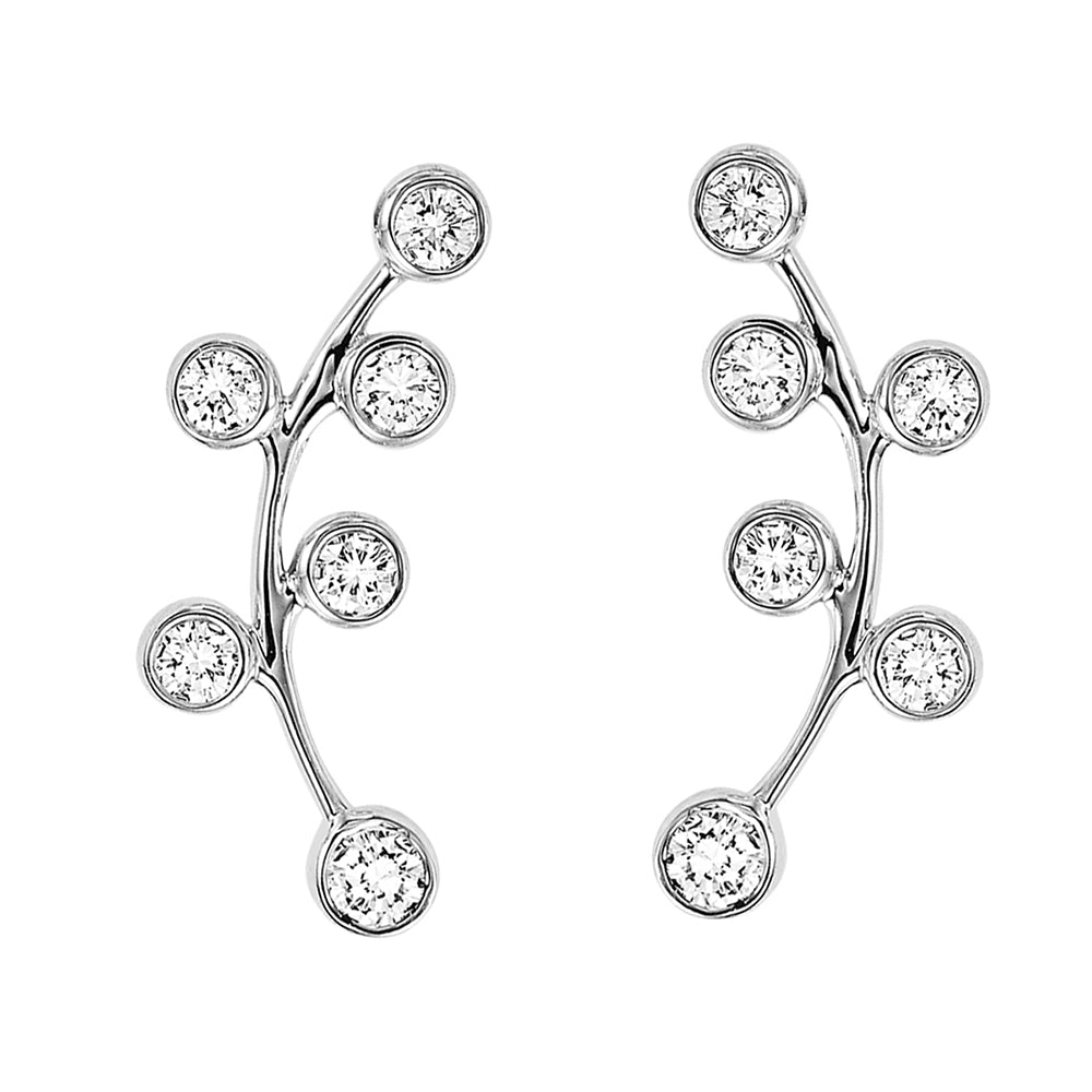 Silver Diamond 1/4Ctw Earring