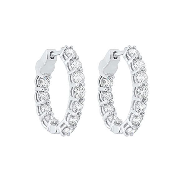 14Kt White Gold Diamond 4Ctw Earring