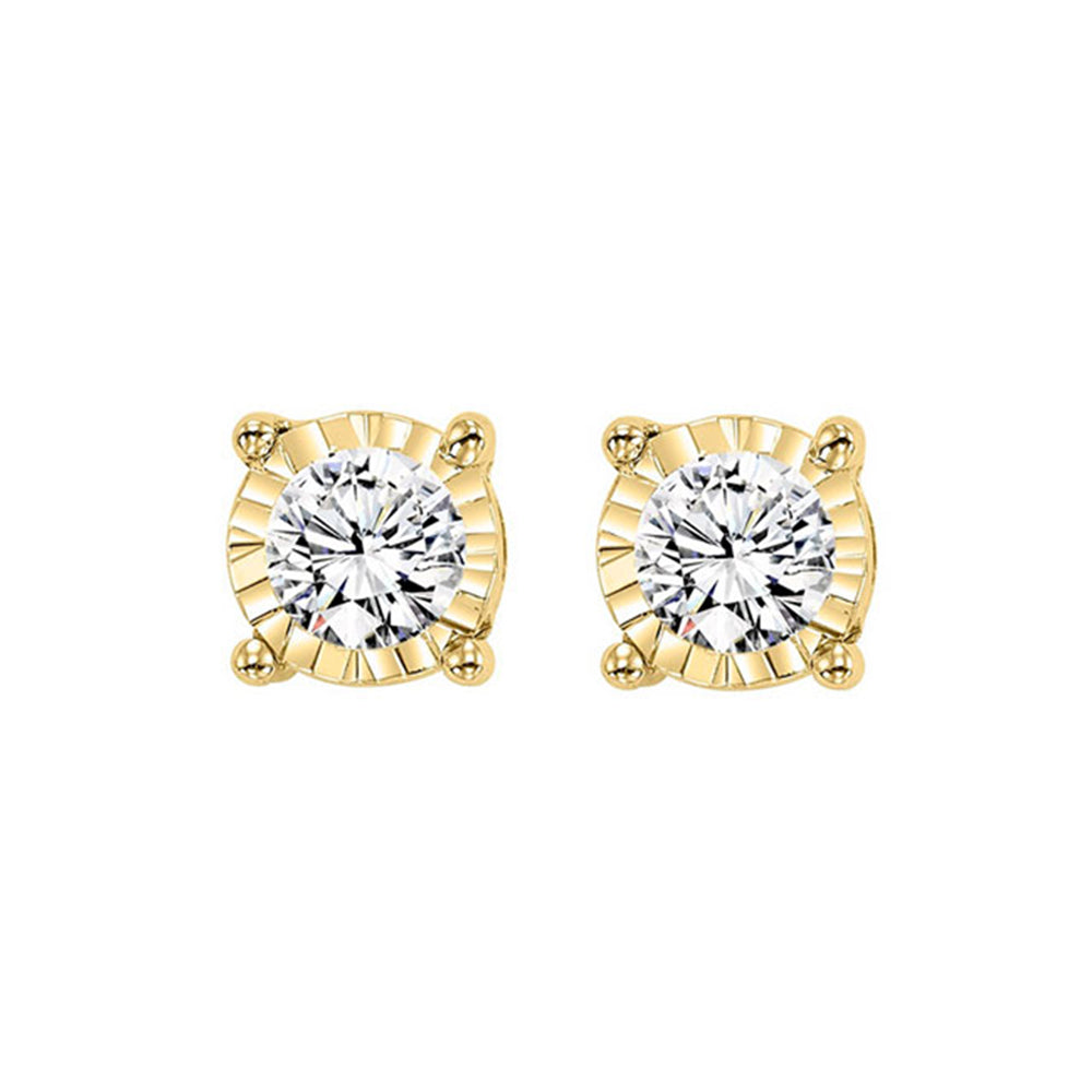14Kt Yellow Gold Diamond 1Ctw Earring