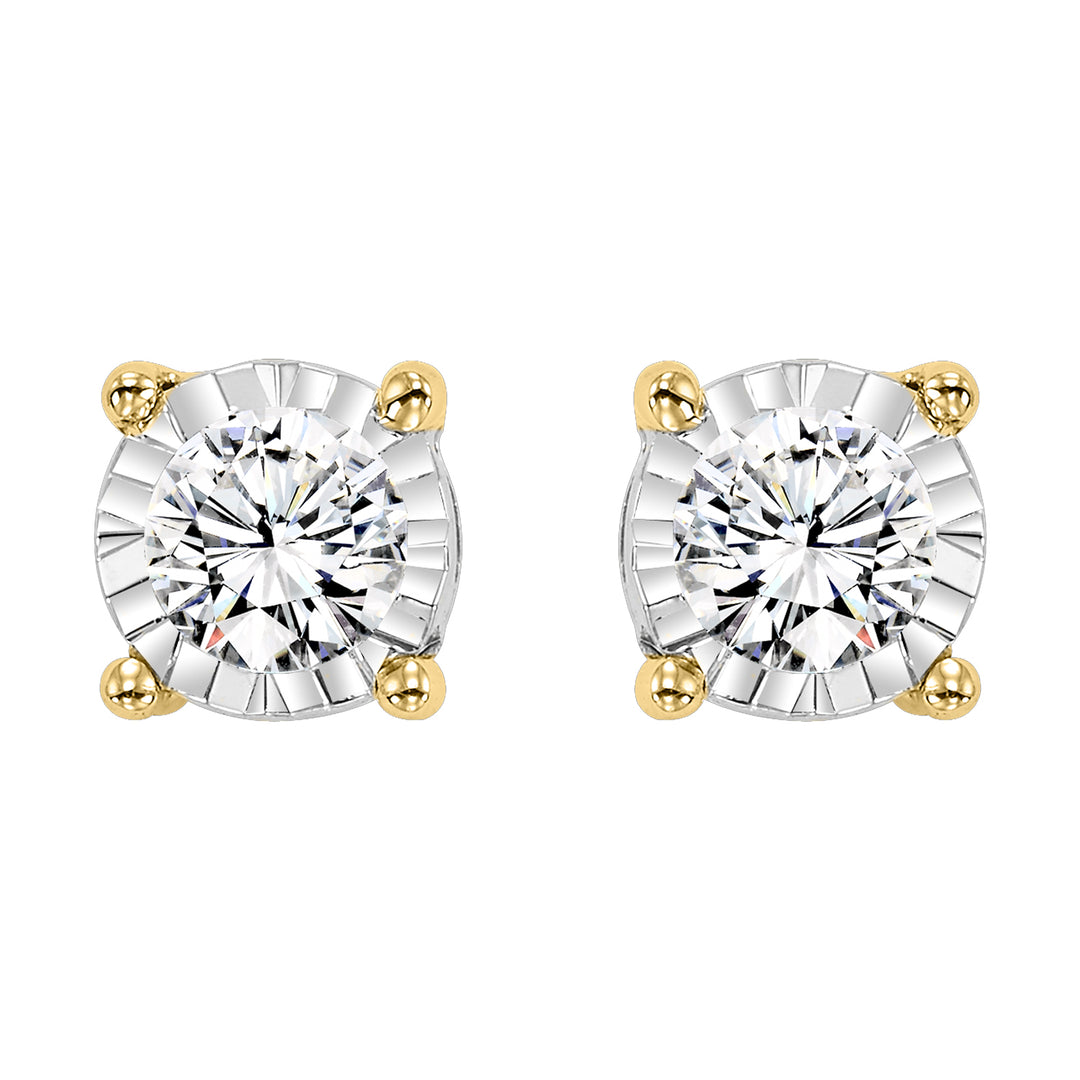 14Kt Yellow Gold Diamond 1Ctw Earring