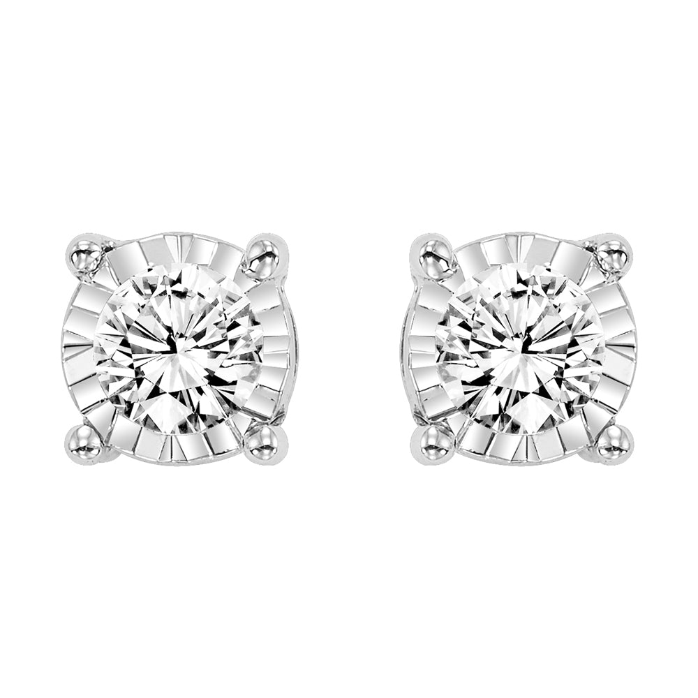 14Kt White Gold Diamond 1/4Ctw Earring