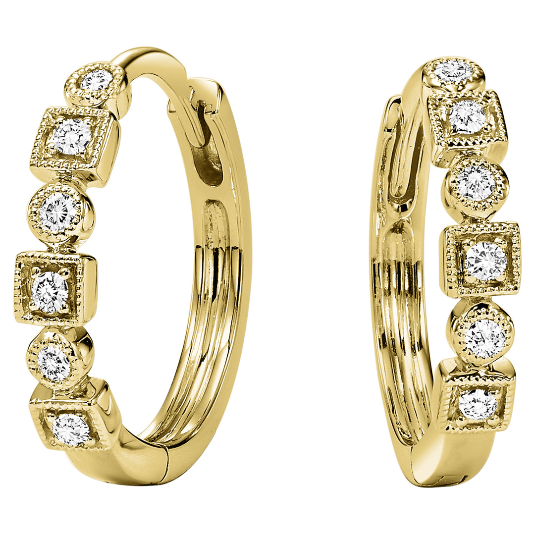 10Kt Yellow Gold Diamond 1/8Ctw Earring