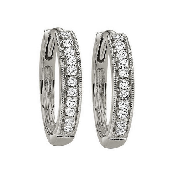 10Kt White Gold Diamond 1/7Ctw Earring