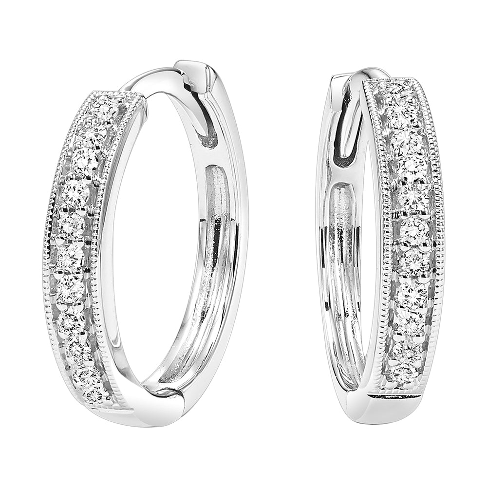 10Kt White Gold Diamond 1/7Ctw Earring
