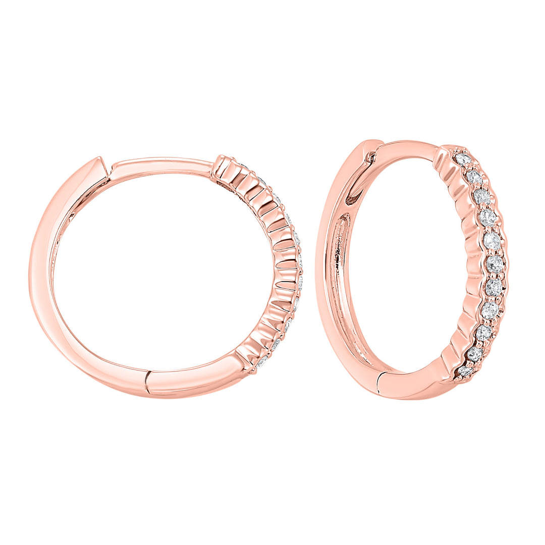 14Kt Rose Gold Diamond 1/7Ctw Earring