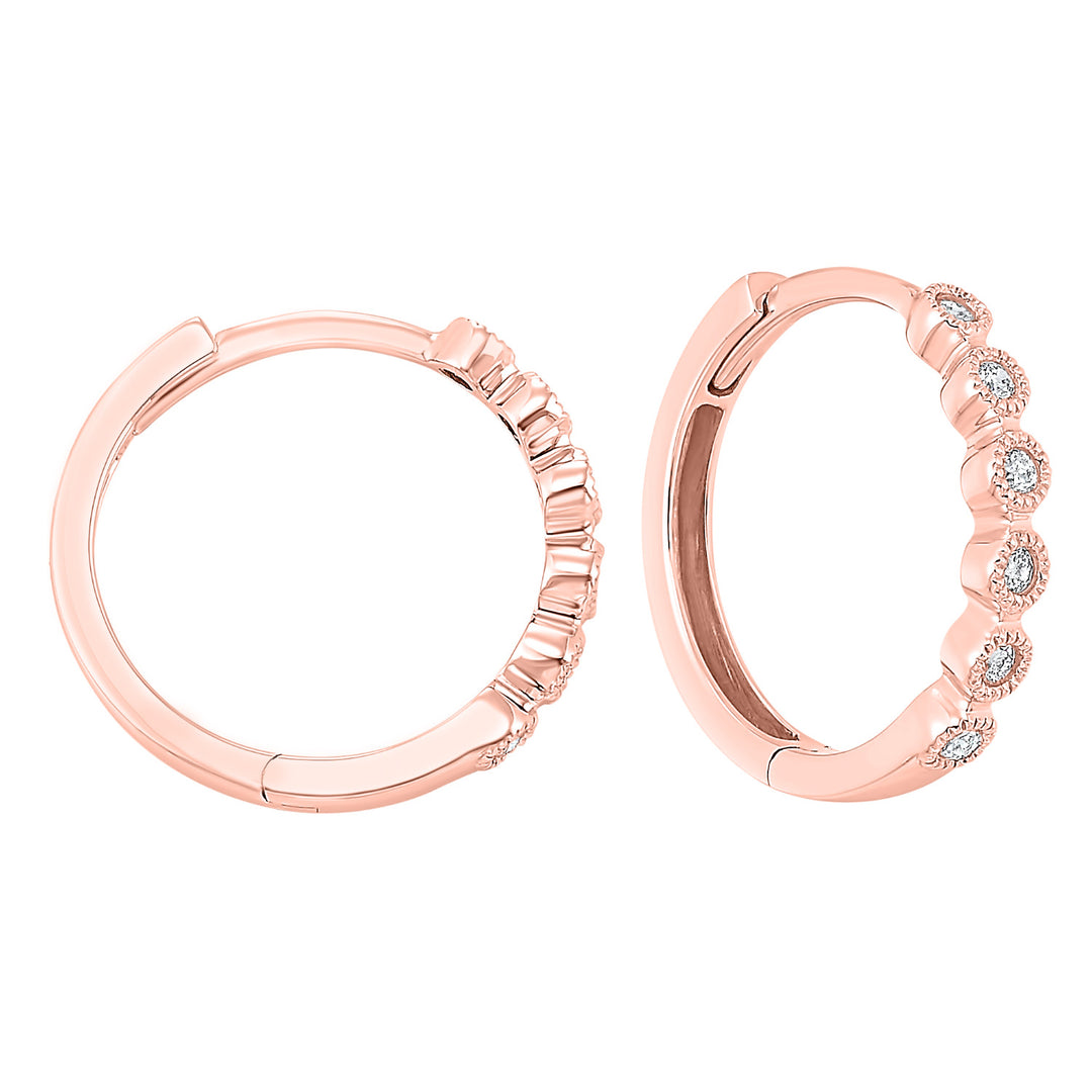 14Kt Rose Gold Diamond 1/8Ctw Earring