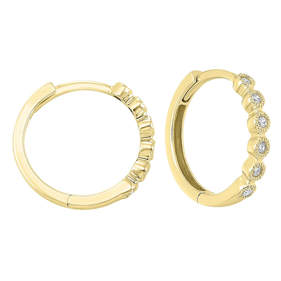 14Kt Yellow Gold Diamond 1/8Ctw Earring