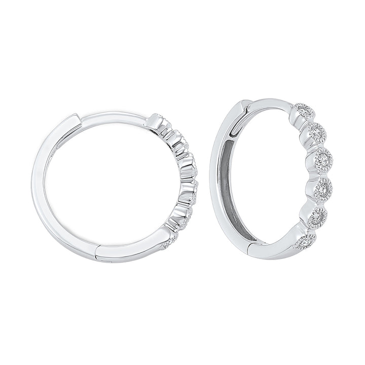 14Kt White Gold Diamond 1/8Ctw Earring