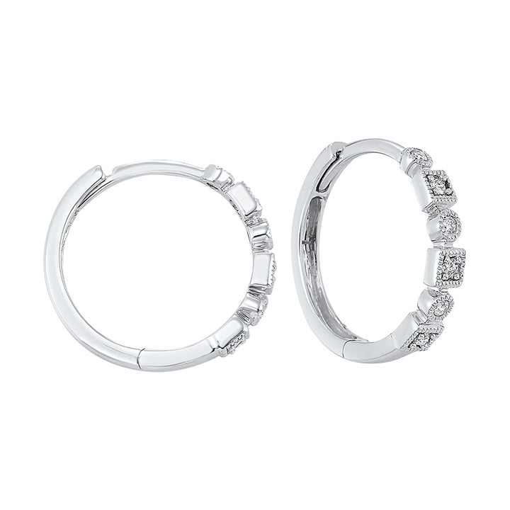 14Kt White Gold Diamond 1/8Ctw Earring