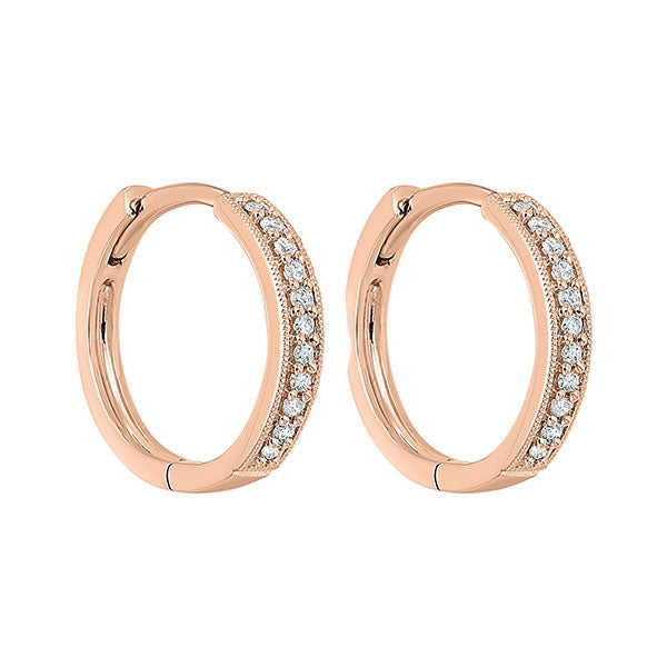 14Kt Rose Gold Diamond 1/7Ctw Earring