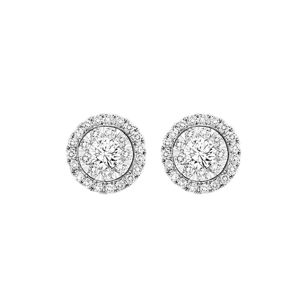 14Kt White Gold Diamond 1Ctw Earring