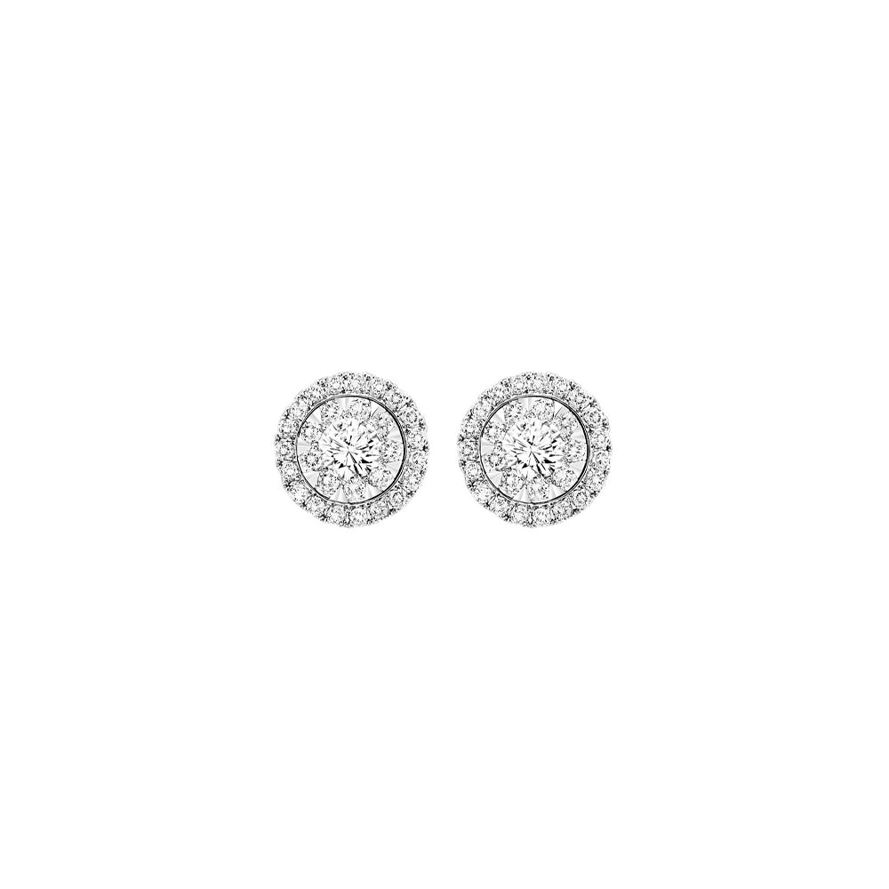 14Kt White Gold Diamond 1/2Ctw Earring