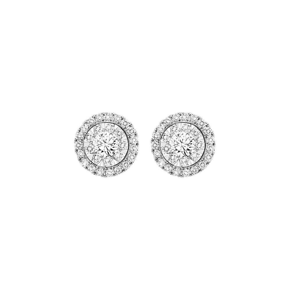 Platinum White Diamond 3/4Ctw Earring