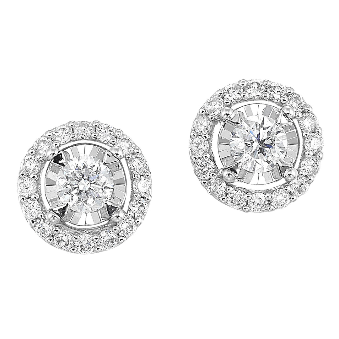 14Kt White Gold Diamond 1 1/2Ctw Earring
