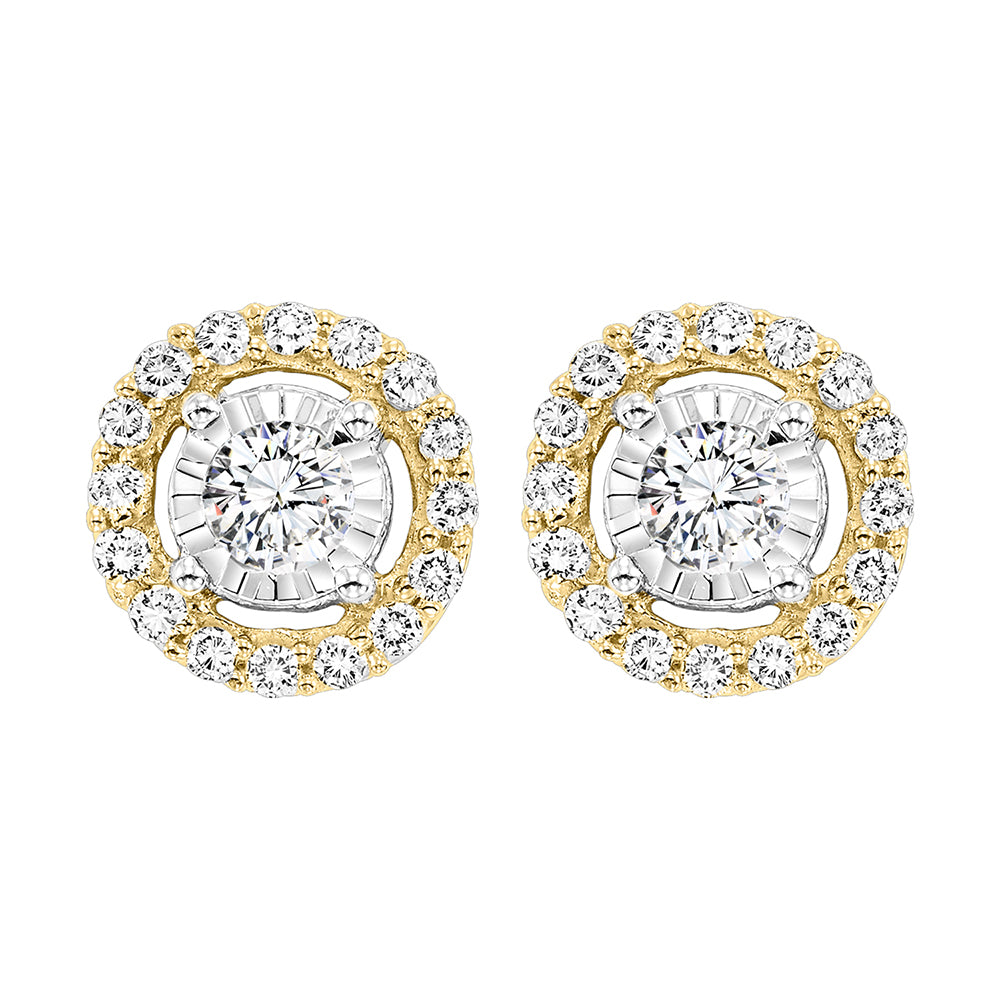 14Kt Yellow Gold Diamond 1/4Ctw Earring
