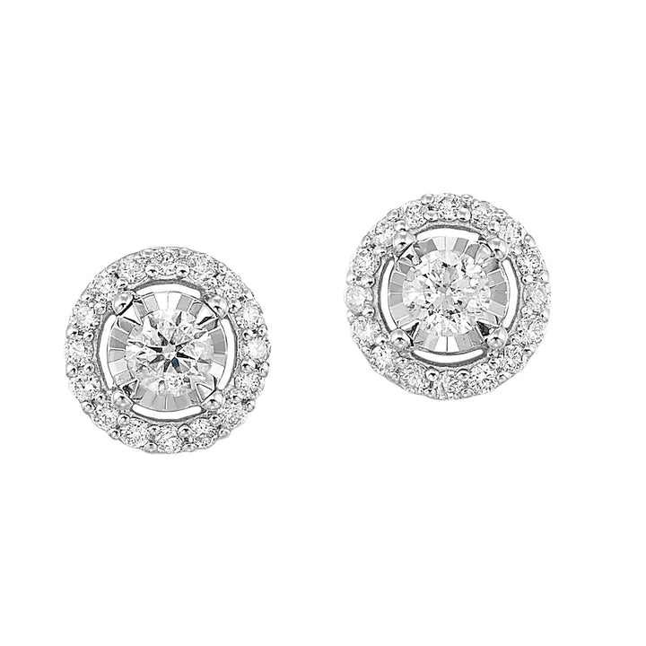 14Kt White Gold Diamond 1/2Ctw Earring