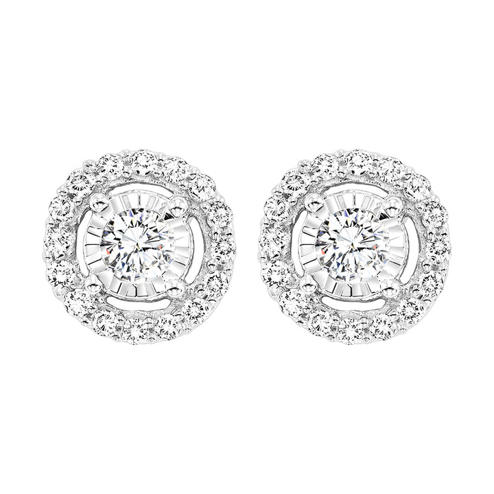 14Kt White Gold Diamond 3/4Ctw Earring