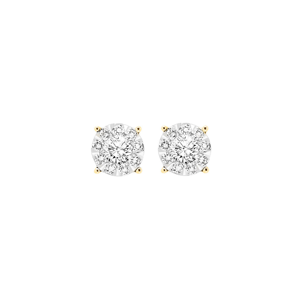 14Kt Yellow Gold Diamond 1/2Ctw Earring