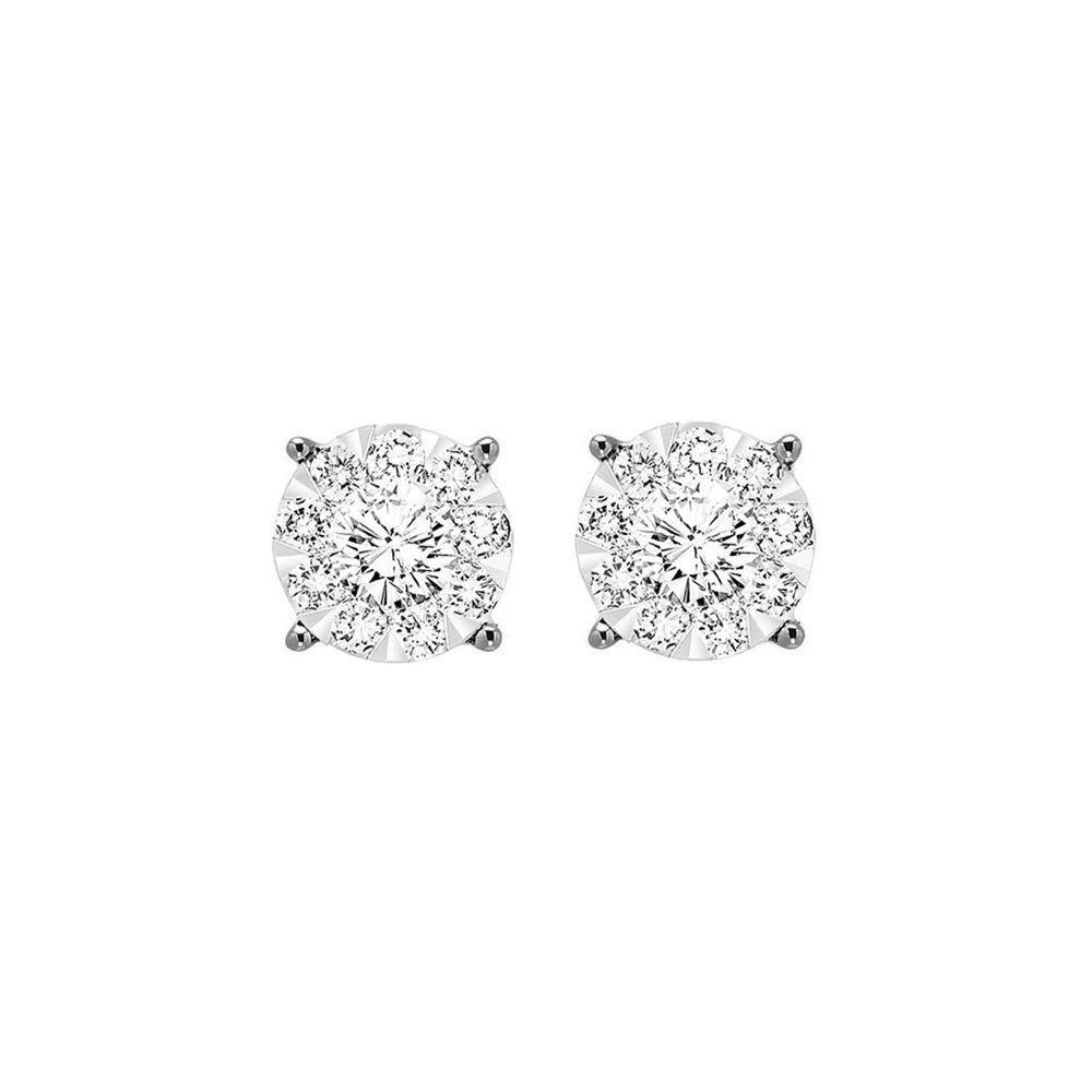 14Kt White Gold Diamond 3/4Ctw Earring