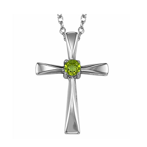 Silver & Peridot 1/5Ctw Pendant