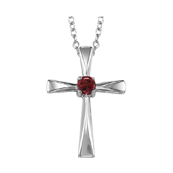 Silver & Garnet 1/5Ctw Pendant