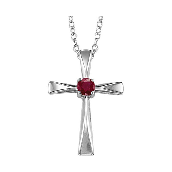 Silver Ruby 1/6Ctw Pendant