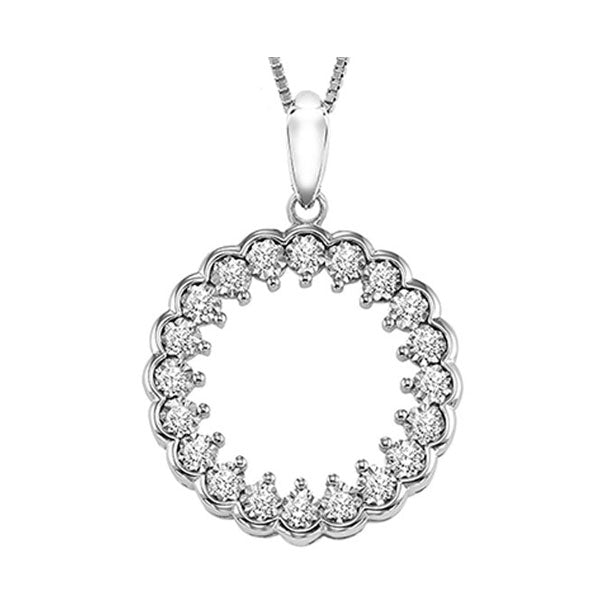 Silver Diamond 1/8Ctw Pendant