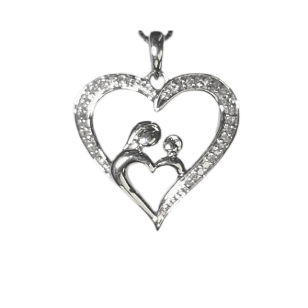 Silver Diamond 1/8Ctw Pendant