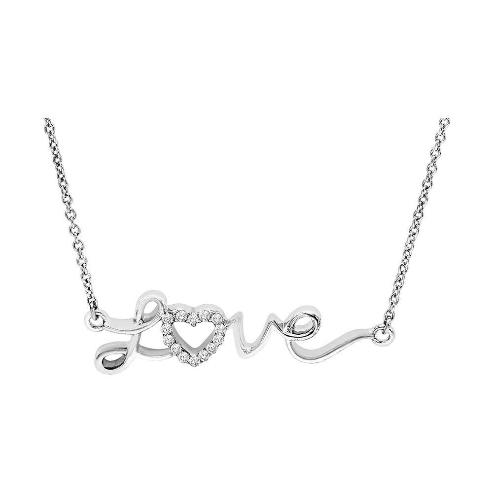 Silver Diamond 1/20Ctw Pendant