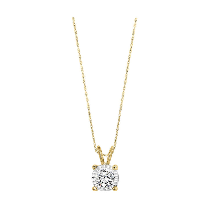 14Kt Yellow Gold Diamond 1/10Ctw Pendant