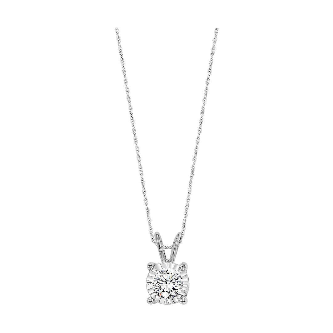 14Kt White Gold Diamond 1/4Ctw Pendant