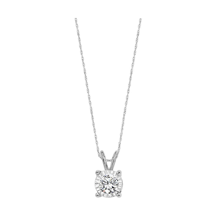 14Kt White Gold Diamond 1/4Ctw Pendant