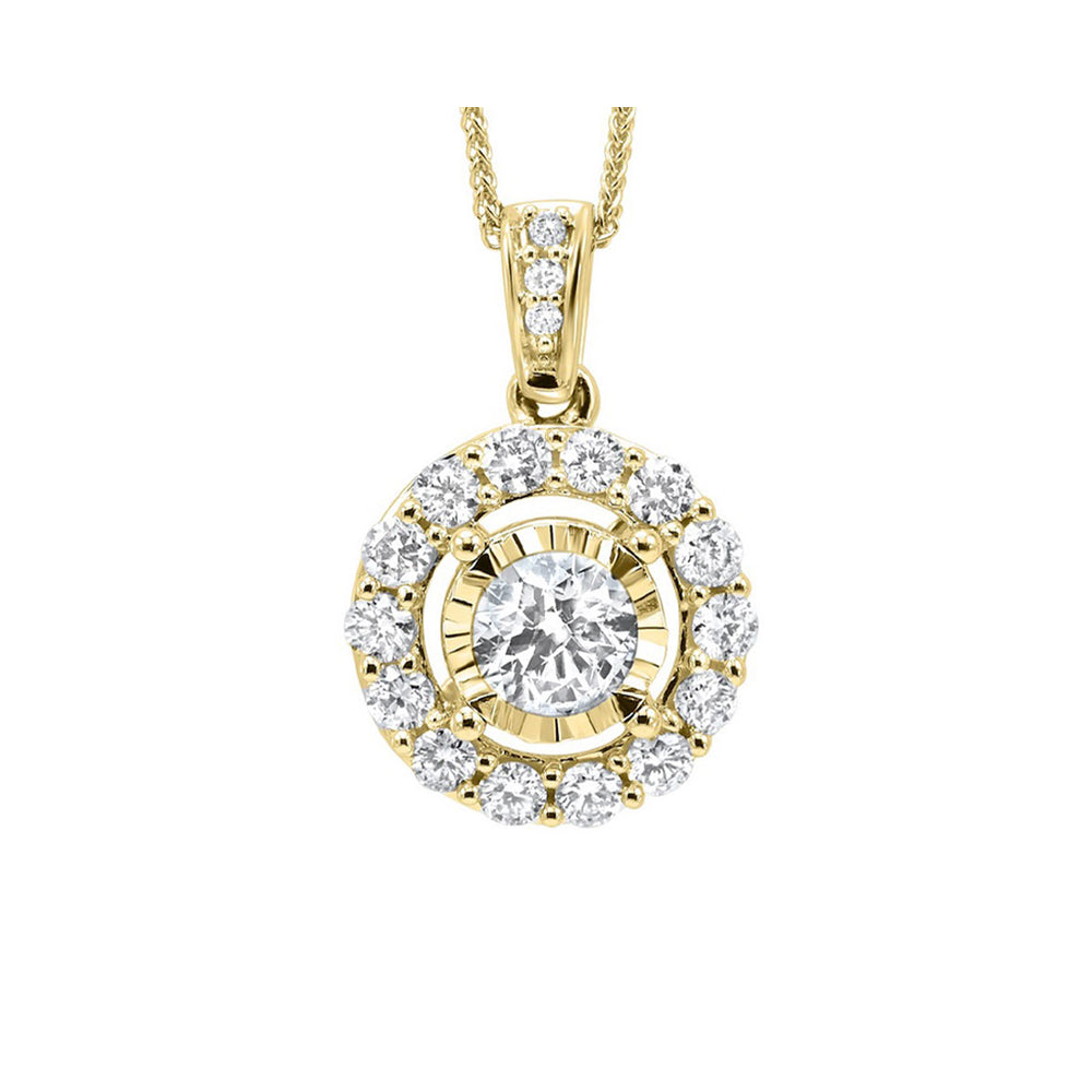 14Kt Yellow Gold Diamond 1/2Ctw Pendant