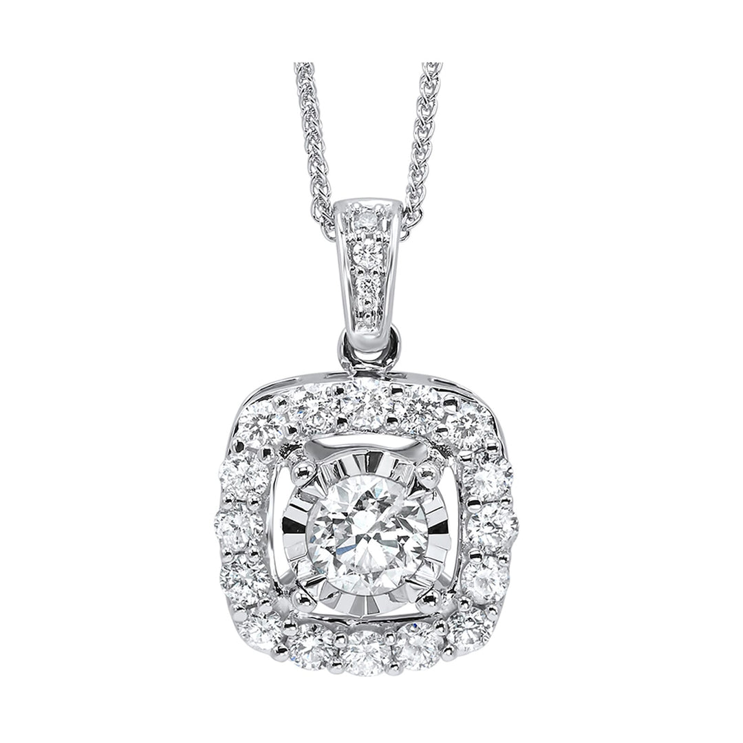 14Kt White Gold Diamond 1/2Ctw Pendant
